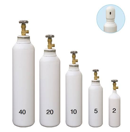 کپسول‌های اکسیژن در سایزهای مختلف