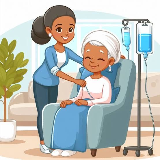 پرستار در حال ارائه خدمات تخصصی پرستاری در منزل